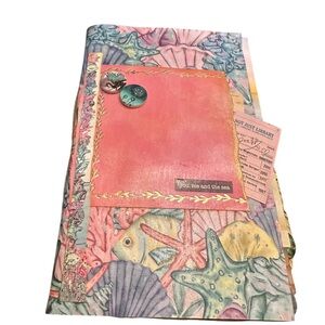 Handmade Colorful Sea Life and Mermaid Themed Junk Journal